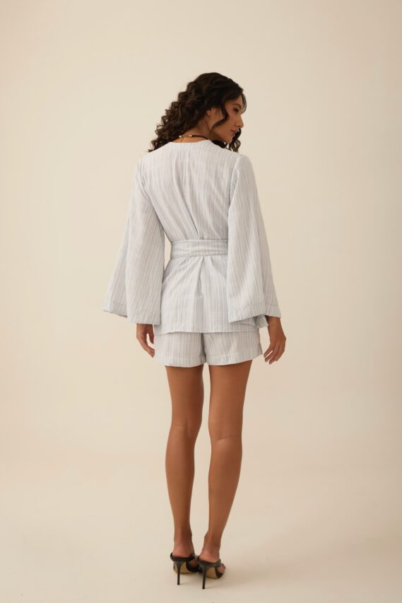 conjunto kimono azul celeste
