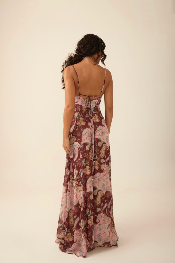 vestido longo new paisley