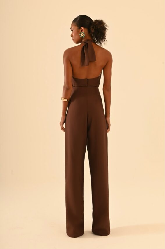 Conjunto calça e blusa Silvia chocolate
