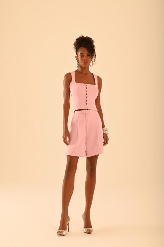 conjunto alfaiataria rosa Nina